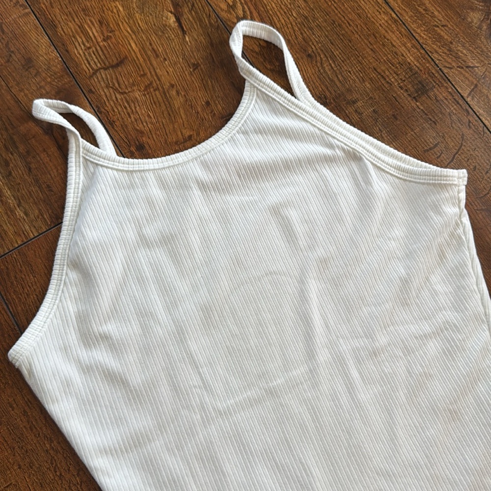 White Ribbed Body Suit - Picture 3 of 5